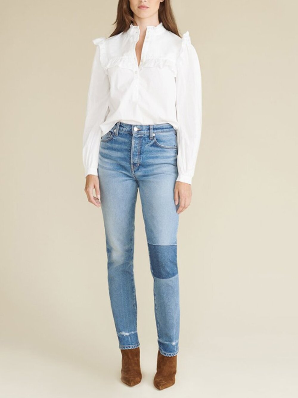 Veronica Beard Sonnet Shirt Size XS in White 100% Cotton Long Sleeves